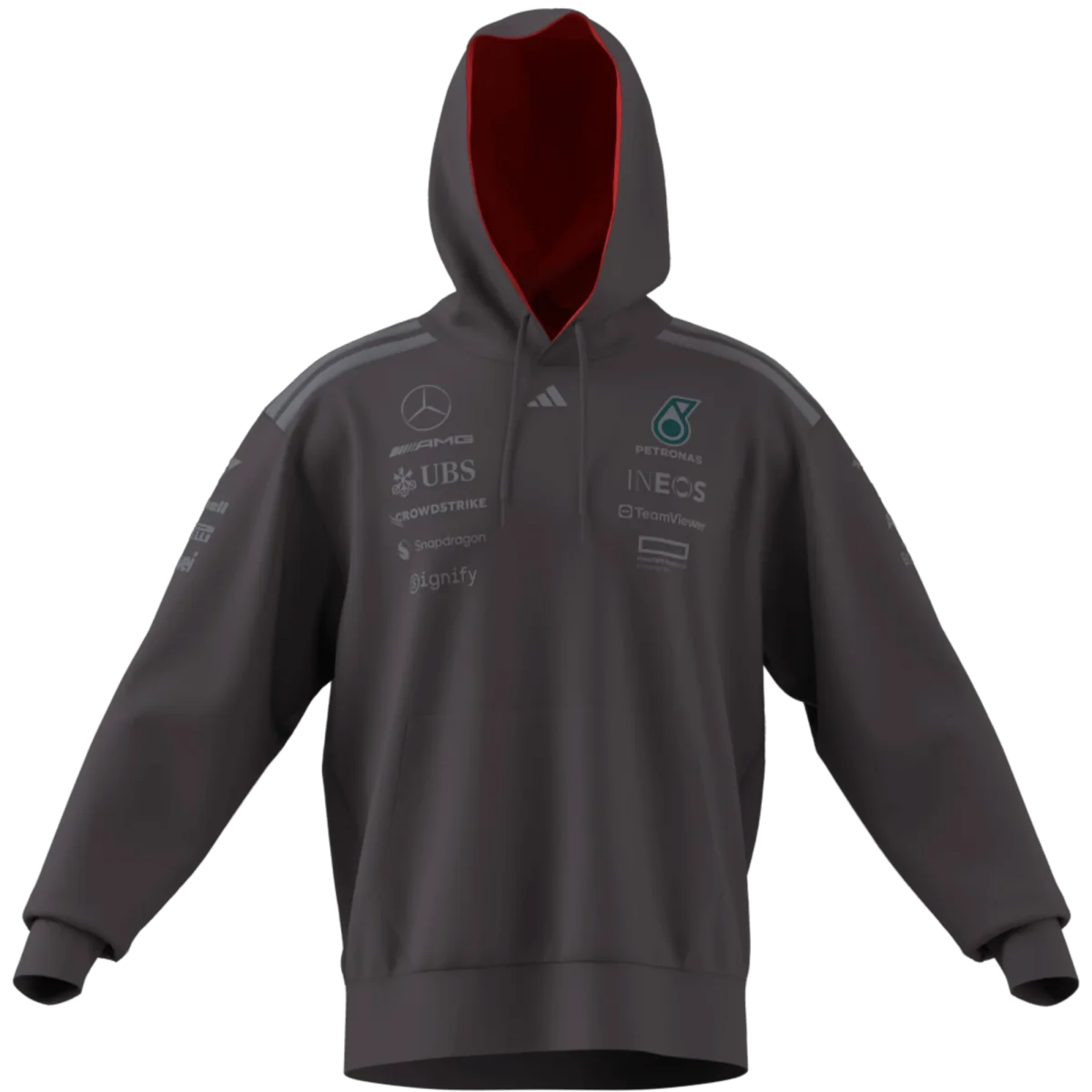 ADIDAS - Audi Revolut Formula One Team 2026 Driver Hoodie - Uomo - Black - immagine 8