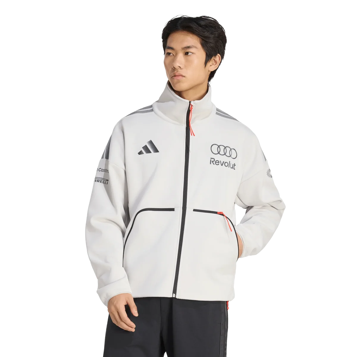 ADIDAS - Audi Revolut Formula One Team 2026 Engineers & Marketing Track Top - Uomo - Grey - immagine 3