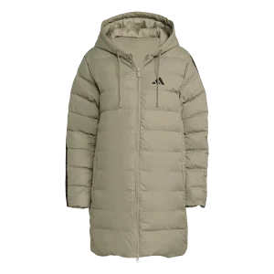 ADIDAS - Parka Imbottito Leggero Con Cappuccio Tecnologia CLIMAWARM E 3 Strisce Essentials. - Donna - Green