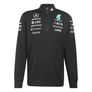 ADIDAS - Felpa Mercedes - Amg Petronas Formula 1 Team Engineers Quarter Zip - Uomo - Black