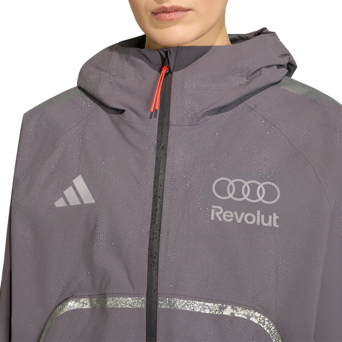 ADIDAS - Audi Revolut Formula One Team 2026 Engineers & Marketing Rain Jacket - Donna - Black - immagine 8